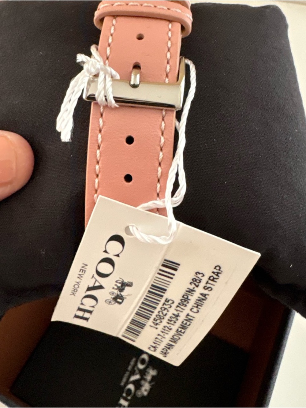 COACH Ruby 32MM LEATHER STRAP in BLUSH PINK - Picture 9 of 12